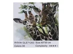 Алмазна мозаїка за номерами Жирафи 71263_BGLE, 40x50 см