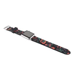 Ремінець Creasted для годинника Apple Watch 42 мм 44 мм силіконовий з пряжкою, Camouflage with orange - мініатюра 4
