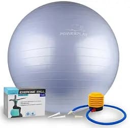 М'яч для фітнесу (фітбол) PowerPlay 4001 Ø75 cm Gymball Sky Blue + помпа (PP_4001_75_Sky_Blue)