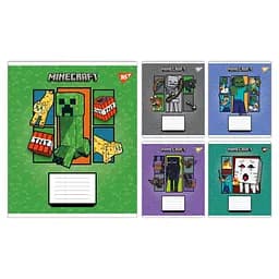 Зошити учнівські 18 аркушів клітинка Yes Minecraft Arrows, 25 шт. в упаковці