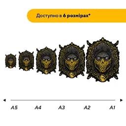 Пазл деревяний Мортал Комбат Скорпіон, А5, Картонна коробка 35 елементів - мініатюра 2