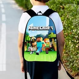 Рюкзак детский майнкрафт "Minecraft" 34х27см, городской ранец для мальчика с принтом (00310)