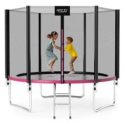 Батут с наружной сеткой 4FIZJO Classic 10FT 312 см Black/Pink (P-5907739314567)