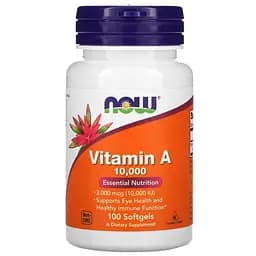 Вітамін А Now Foods 10000 МО 100 капсул