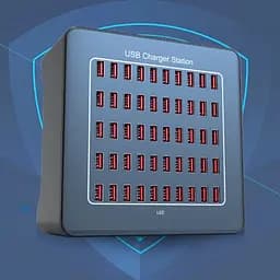 Зарядна станція ILEPO багатопортова на 50 USB портів 250 Вт / мережевий мультизарядний пристрій (19015) - мініатюра 5