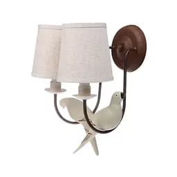 Бра Brille BCL-495W/2 E14 настенное накладное с птицей кантри с абажуром