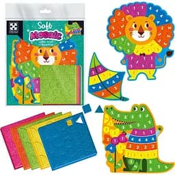 Набір для творчості Vladi Toys Лев та Крокодил  з плюшевою мозаїкою (VT4511-18) - мініатюра 2
