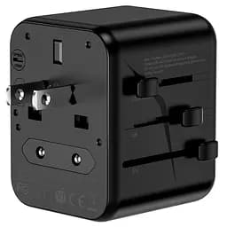 Мережевий універсальний перехідник WIWU UA012 Warrior 12W + 1USB-A/1C Black - мініатюра 3