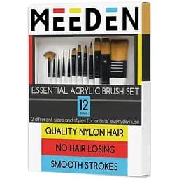 Набір пензлів синтетика 12 шт. MEEDEN