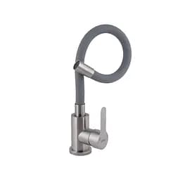 Змішувач для кухні Brinex Pure 015F3 з гнучким виливом Nickel/Grey BRIPUR015F3NKG - мініатюра 3