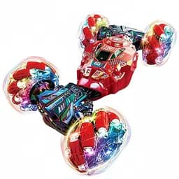 Радиоуправляемая трюковая машина-оборотень 955-233, аккумулятор 3.7V, пульт+сенсорный браслет, оборот 360°, красная