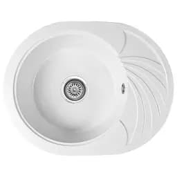 Мийка кухонна Valetti 13N гранітна 600х470 мм біла