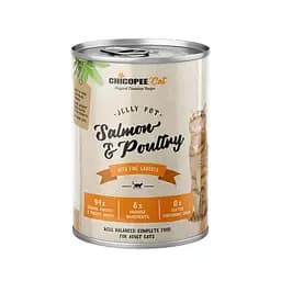 Консерви Chicopee (Чикопі) Cat Adult Jelly Salmon & Poultry 400 гр х 6 шт. для кішок птах з лососем