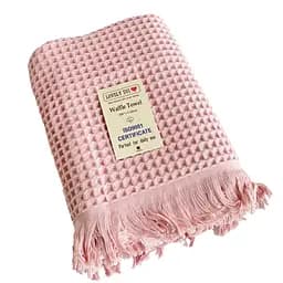 Вафельное полотенце Lovely Svi - хлопок- для ванной, отелей, спа - XXL 90х180 см -Розовый (402421)