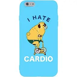 Чохол-накладка Toto Matt TPU 2 mm Print Case Apple iPhone 6/6s #5 Hate Cardio Sky Blue