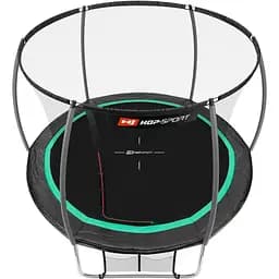 Батут Hop-Sport Premium 10ft (305см) чорно-зелений з внутрішньою сіткою - мініатюра 2