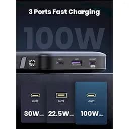 Зовнішній акумулятор Ugreen PB720 20000mAh 100W Two-way FC (25188) сірий - мініатюра 7