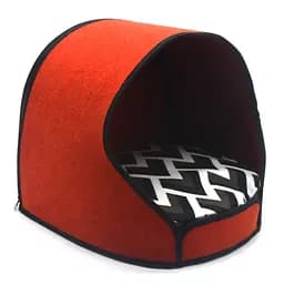 Будка для котів та собак Олімп №2 42х37х37 см червона (ZH2724-1)