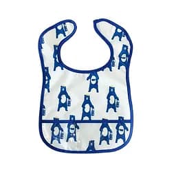 Дитячий слинявчик клейончатий Mega Zayka MGZ-0601(Blue) на липучці