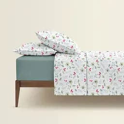 Комплект постільної білизни Cosas Summer flowers Євро зелений (FlowersMeadowGreenRose_104Ashmint_200) - мініатюра 2