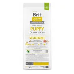 Сухий корм Brit Care Dog Sustainable Puppy для цуценят, з куркою та комахами, 12 кг - мініатюра 4
