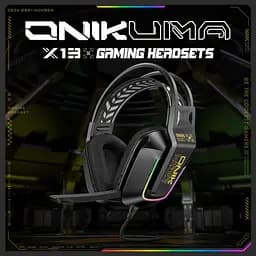 Навушники Onikuma ігрова гарнітура з RGB підсвіткою та мікрофоном геймерські дротові для ПК ноутбука телефону PS4 PS5 Xbox - мініатюра 2