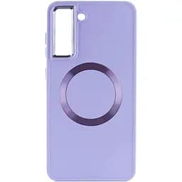 TPU чохол Epik Bonbon Metal Style with MagSafe для Samsung Galaxy S22+ Бузковий / Dasheen