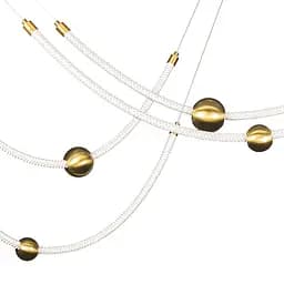 Люстра стельова LED Levistella 7813143-4 AB, 56W, 4000K, бронзовий, сучасний дизайн - мініатюра 2