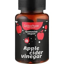 Яблучний оцет Golden pharm Apple Cider Vinеgаr веган мармелад 60 жувальних цукерок