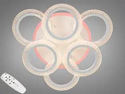 Стельова LED-люстра з димером та кольоровим підсвічуванням Diasha 2408/3+3WH LED 3color dimmer