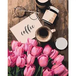 Картина за номерами ArtCraft Тюльпани до кави 40x50 см (12119-AC)