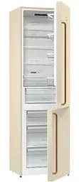 Холодильник Gorenje NRK6202CLI 200х60х60см 2 двері 235 (96) л А++ NF+ бежевий (NRK6202CLI) - мініатюра 3