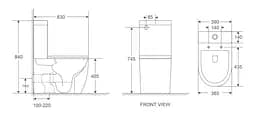Унітаз-компакт Mixxus Premium Ellipse-0401-T1 630x390x840 мм, система змиву Tornado 1.0 MP6467, Білий - мініатюра 3