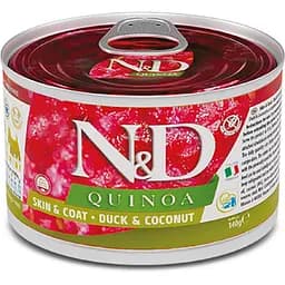Вологий корм для собак Farmina N&D Quinoa дієтичне харчування при харчовій алергії з качкою, кіноа, кокосом та куркумою 140 г