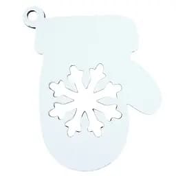 Іграшка на ялинку Mazhura Рукавичка,11х8 см, біла (mz708532)