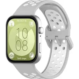 Ремінець DK для Huawei Watch Fit 3 Silicone Sport Band Nike (017791) (grey / white) - мініатюра 2