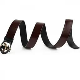 Ремінь чоловічий з пряжкою автомат із силуетом орла 20297 Vintage коричневий 105-120 см - мініатюра 4