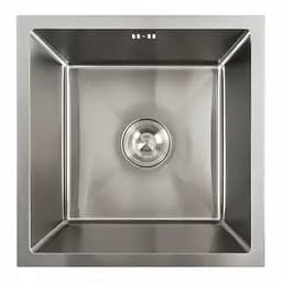 Кухонная мойка нержавейка СМ 44x44 Platinum Handmade (монтаж под столешницу), Нержавеющая сталь