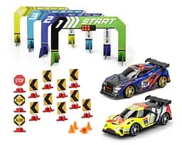 Ігровий набір "BUILD 2 DRIVE" DUO PACK RACE SET, РК, 2,4 GHz (ГГц), жовта та синя Silverlit Art.20705 - мініатюра 1