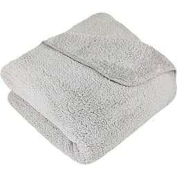 Плед-ковдра Love You з шерпи та флісу 220х200 см світло-сірий (8279)