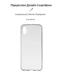Прозрачный чехол для Samsung Galaxy A04e (A042)/M04 (M045)/F04 с защитой камеры, тонкий, силиконовый, бесцветный, ударопрочный, противоударный бампер с закрытой камерой, ArmorStandart (ARM66396) - мініатюра 2