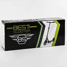Самокат Best Scooter 57х14х88-98 см Чорний 000231600 - мініатюра 6