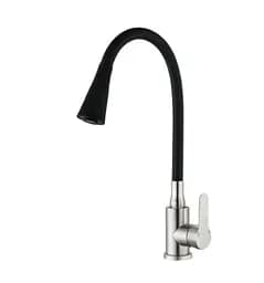 Смеситель для кухни Mixxus DAX-011 REFL.Black с силиконовым изливом (MI6559)