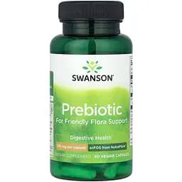 Пребіотик Swanson Prebiotic for Friendly Flora Support 375 мг 60 капсул