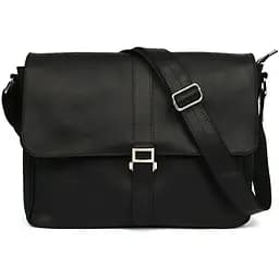 Мужская сумка через плечо Tarwa из черной крейзи хорс 36.5х30х11 см sum0028290