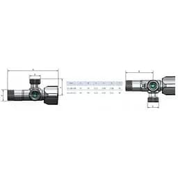 Кран кульовий кутовий подвійний Arco 1/2″х 1/2″х1/2″ A80TWIN CQ4105 000013551 - мініатюра 4