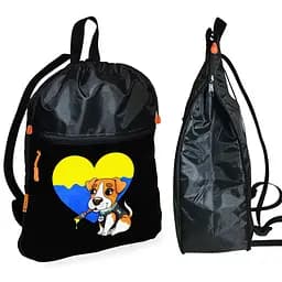 Рюкзак-мешок для обуви,спортивной формы Пес Патрон детская сумка для сменки с расширителем (01357)