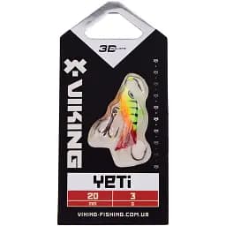Балансир Viking Fishing Yeti Ice Jig 20mm 3.0g #4 Fire Perch - мініатюра 2