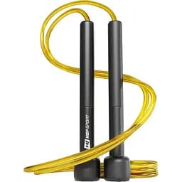 Скакалка Hop-Sport Crossfit HS-P025JR з пластиковими ручками жовта