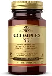 Вітаміни та мінерали Solgar B-Complex 50, 100 вегакапсул
